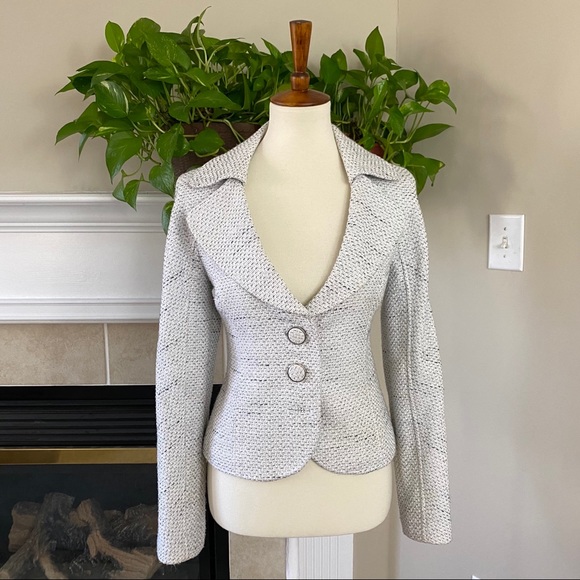 White House Black Market Jackets & Blazers - WHBM Tweed Blazer Size 6 Cropped Career Jacket